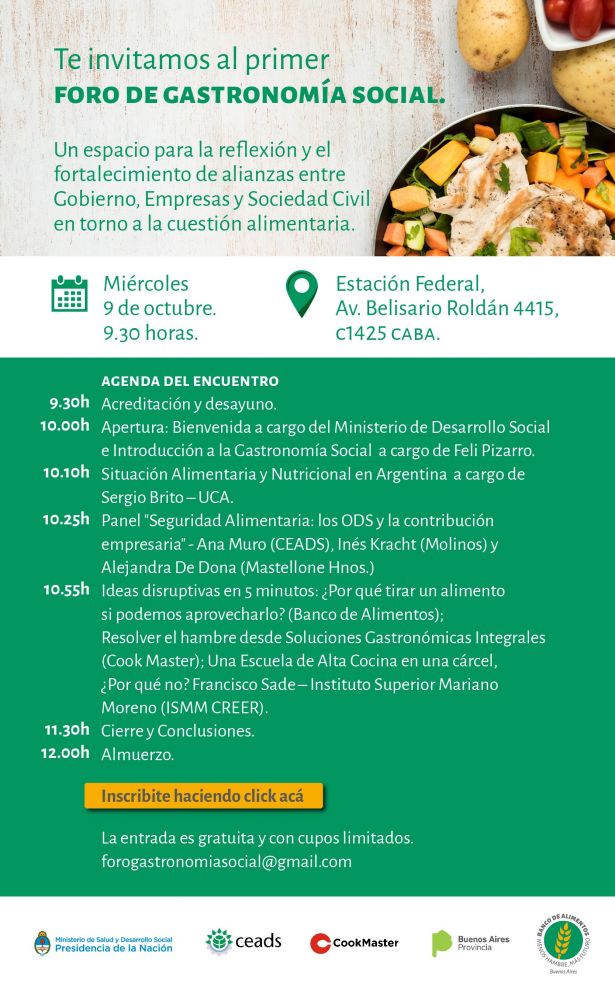 Llega el primer foro de Gastronomía Social